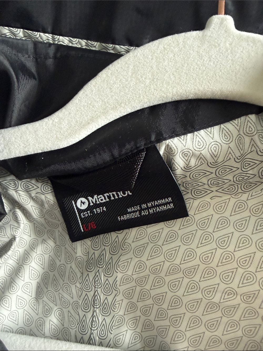 Marmot Black Hooded Waterproof Shell Jacket - Picture 2 of 2